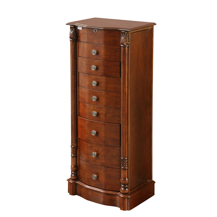 Astoria Grand Garstang Solid Wood Jewelry Armoire with Mirror Wayfair.ca